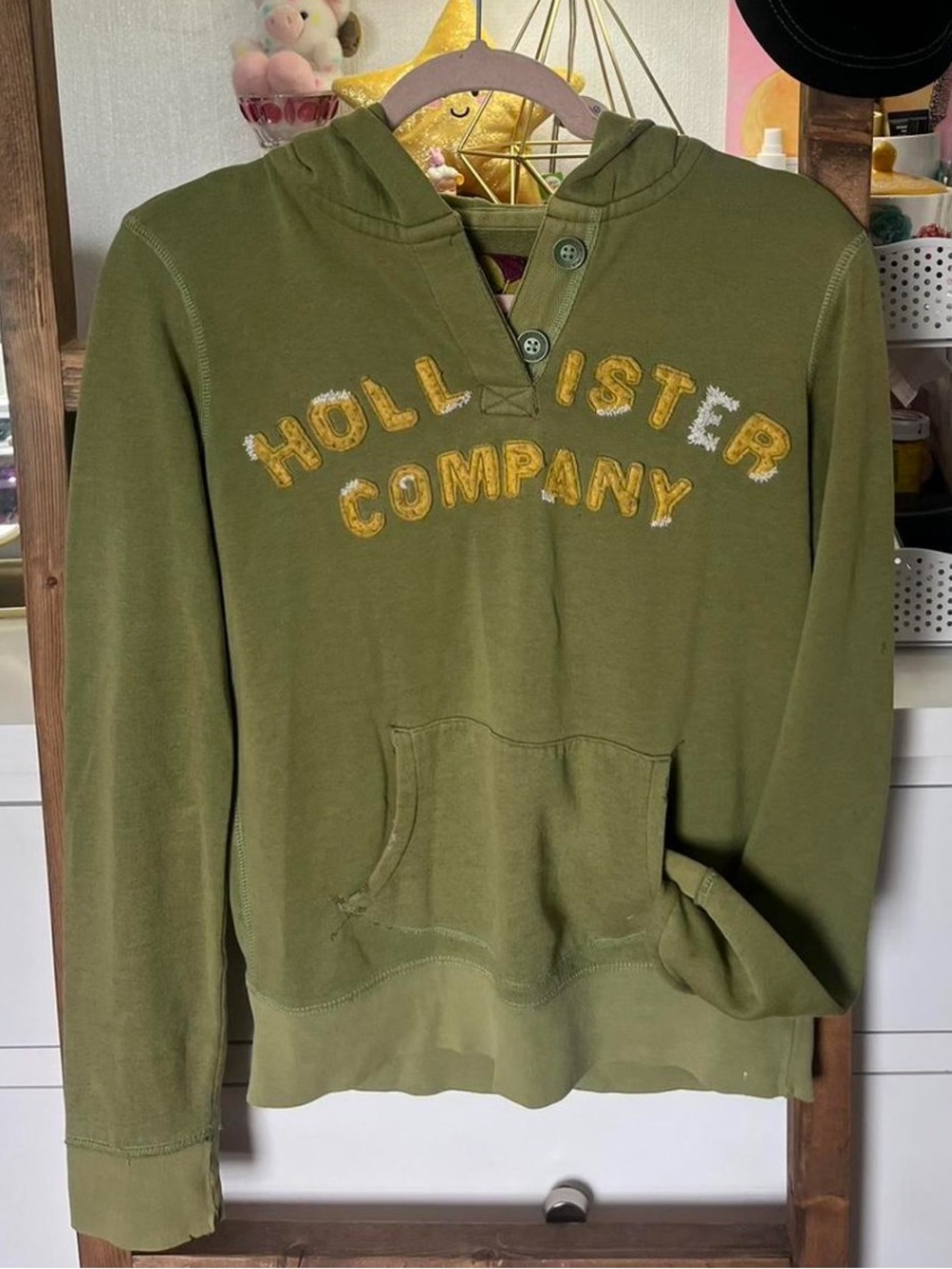 Hollister Olive Green hoodie size small
